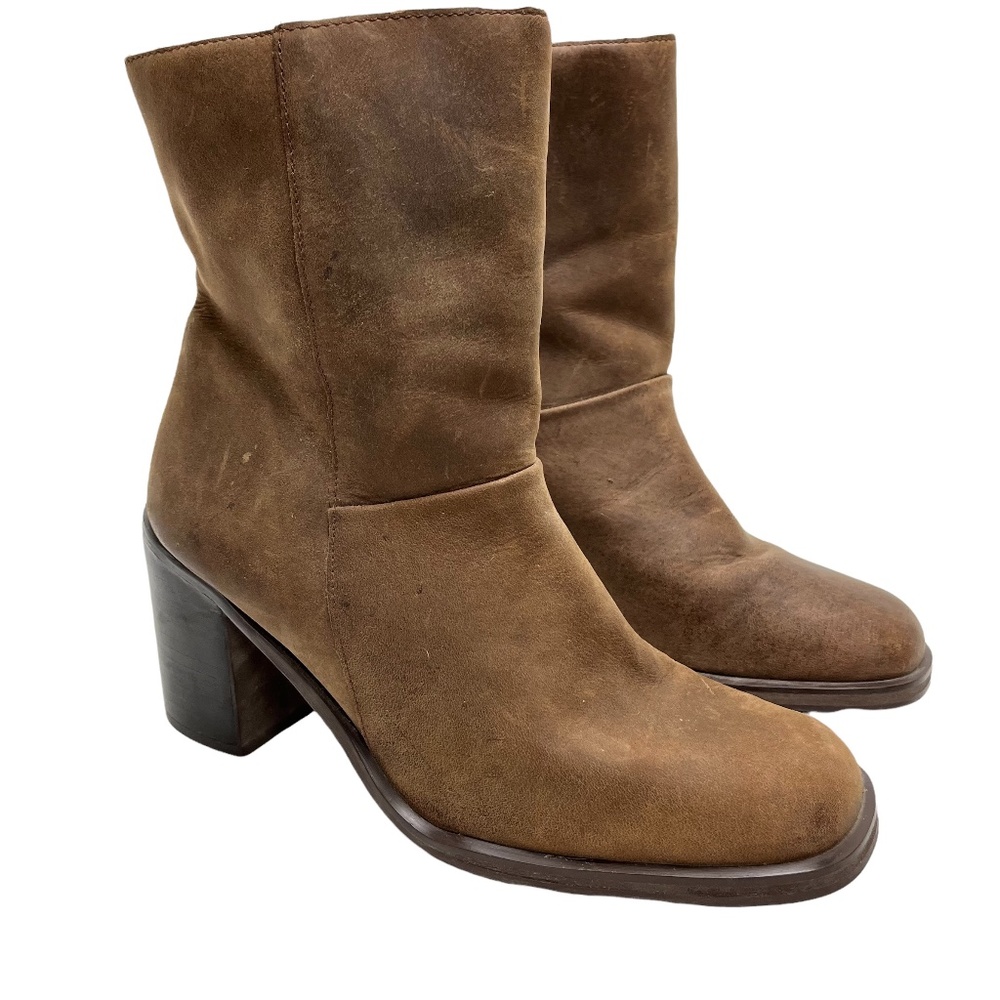 DIANE HARVEY HD2 Studio Brown Genuine Leather JUDITH Ankle Boots Booties sz 8 M